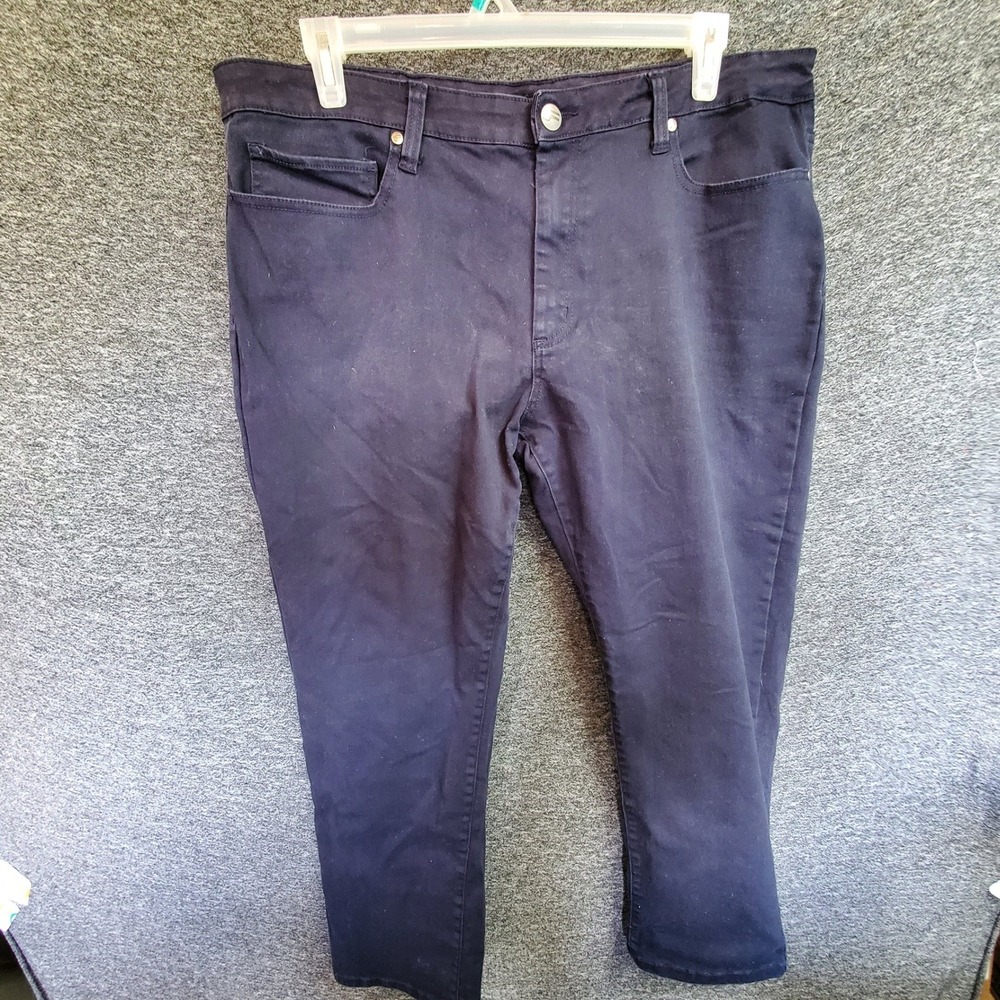 Fried Denim Mens Slim Fit Navy Blue Moto Pocket Stretch Pants 40x30